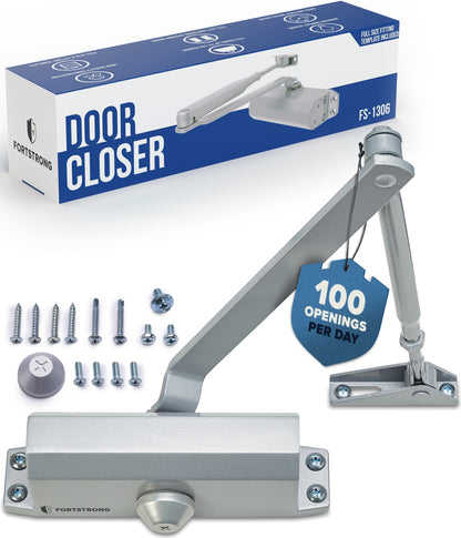 FS-1306 Residential Door Closer - Silver