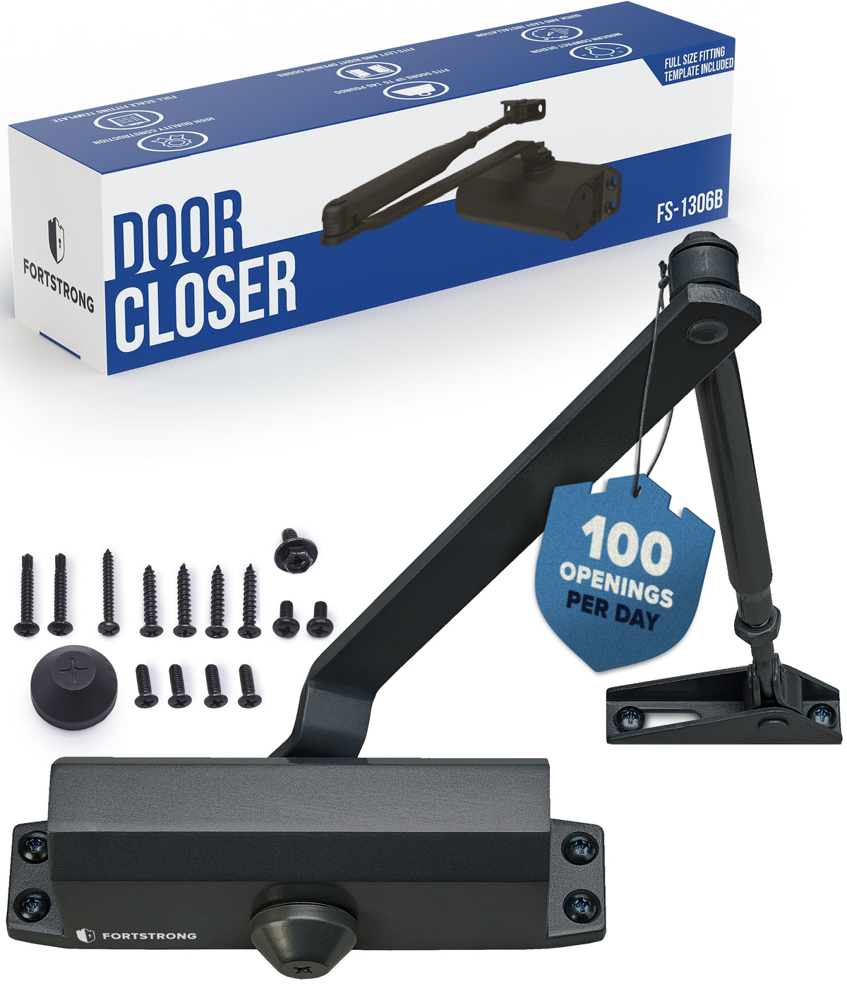 FS-1306B Residential Door Closer - Black