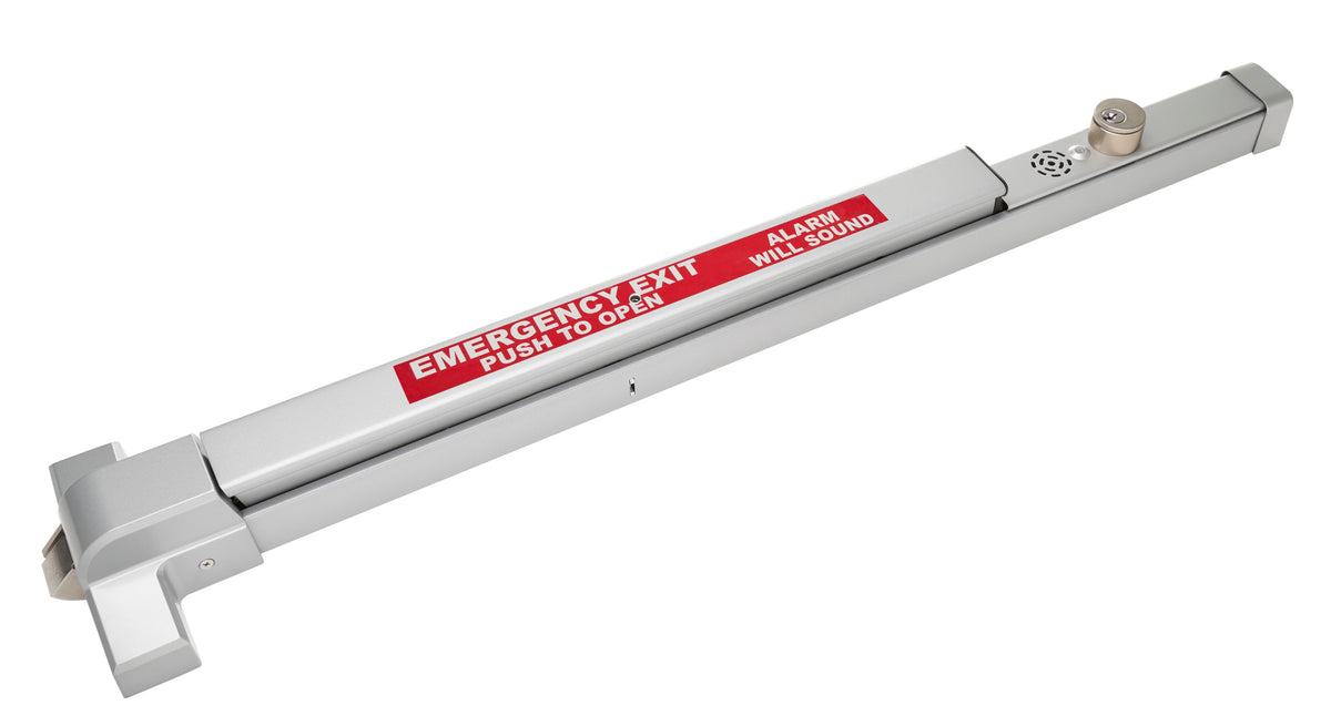 FH-1550A Commercial Panic Bar Exit Device with Alarm - Silver