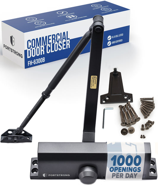FH-6300B Heavy Duty Commercial Door Closer - Black