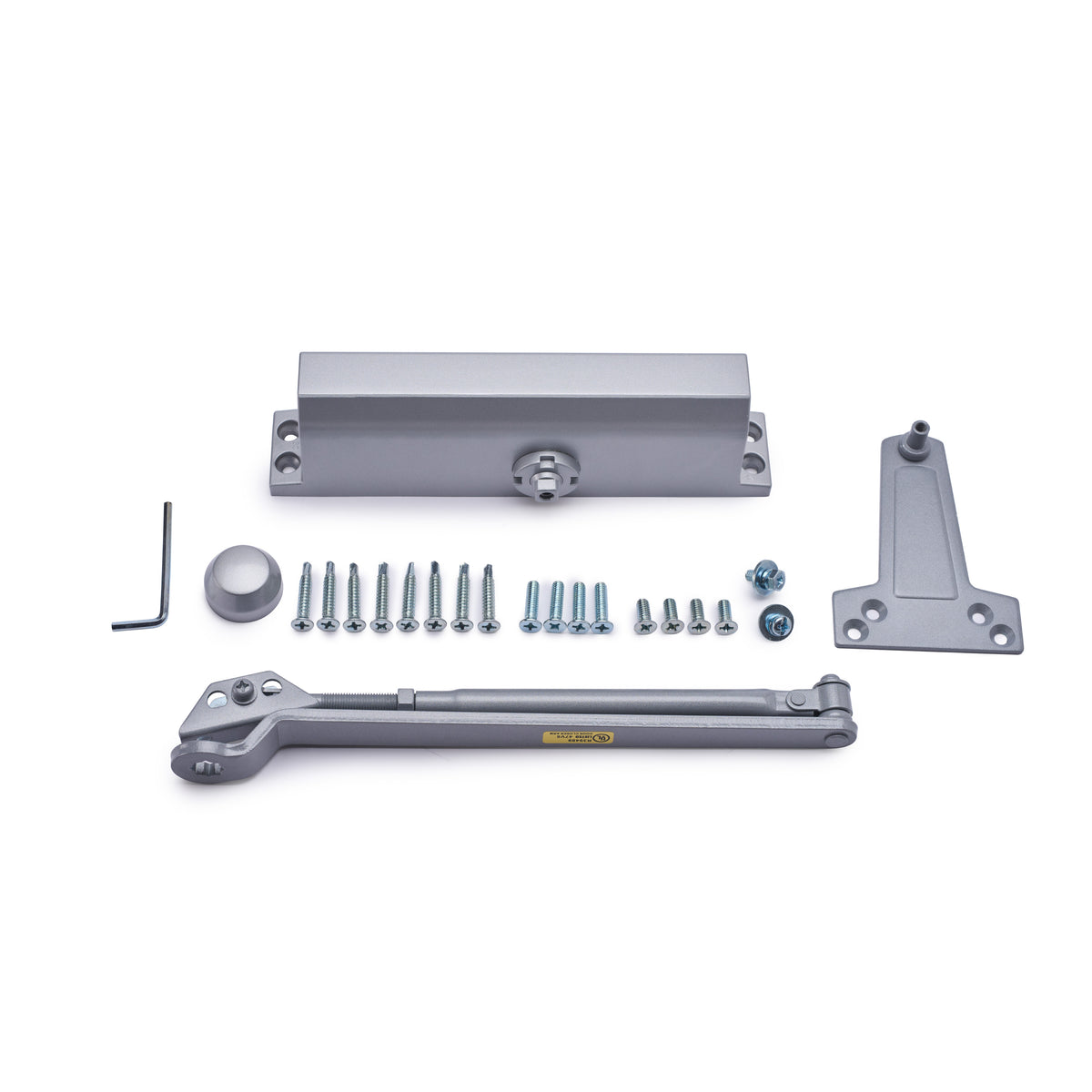FH-6300 Heavy Duty Commercial Door Closer - Silver — What’s included