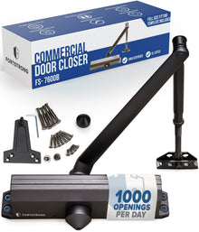 FS-7600B Heavy Duty Commercial Door Closer - Black