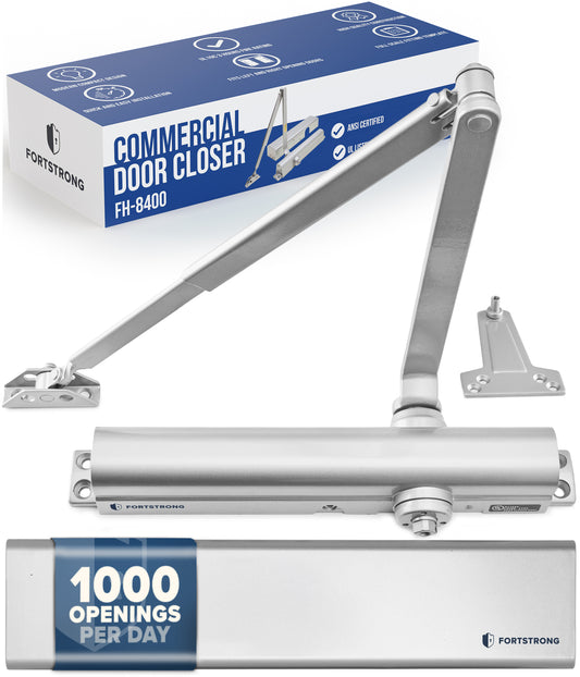 FH-8400 Heavy Duty Commercial Door Closer - Silver