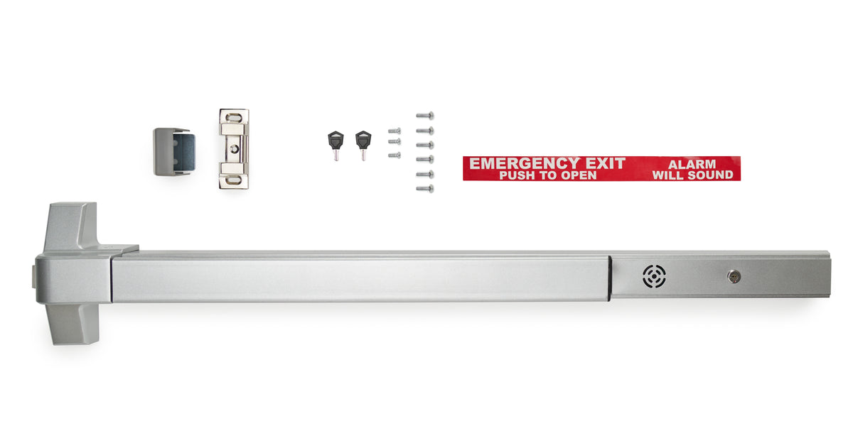 FH-850A Commercial Panic Bar Exit Device with Alarm - Silver — What’s included