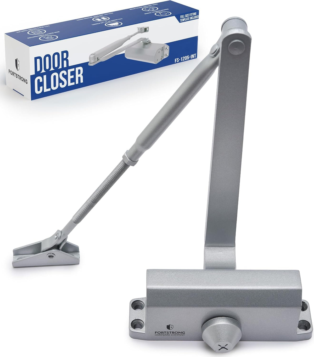 FS-1205-INT Residential Door Closer - Silver